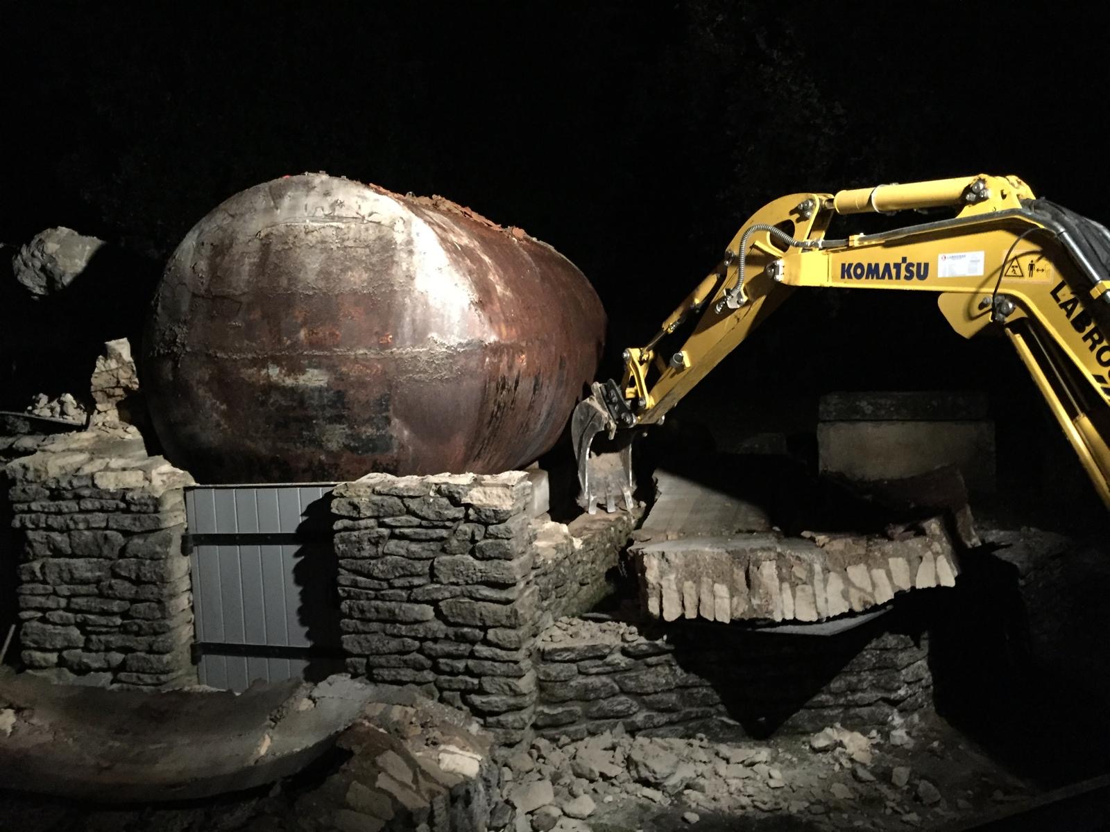 Extraction de cuve fioul Robion